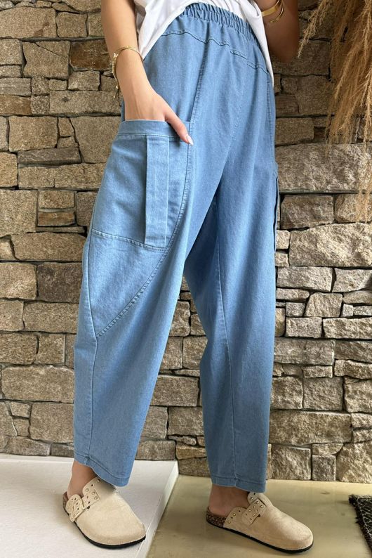 Juno Soft-Stretch Barrel Jean Light